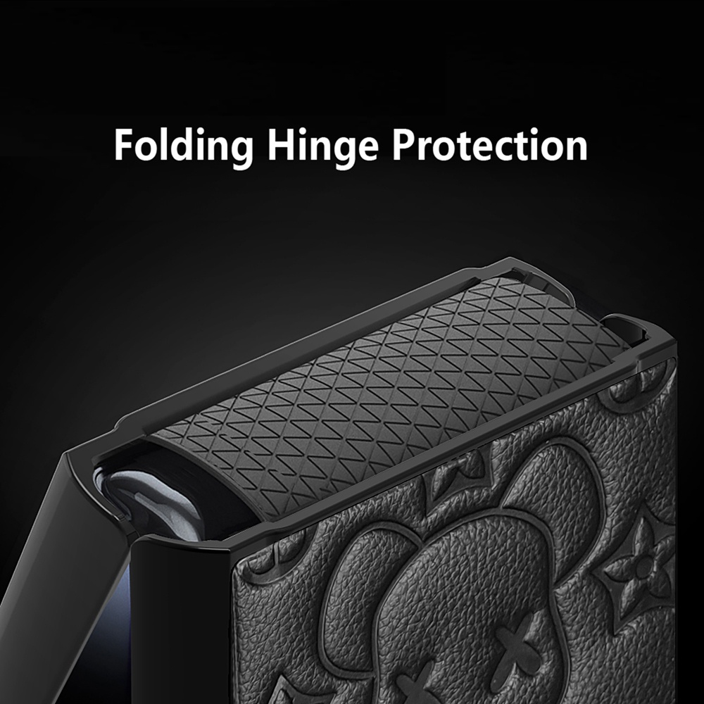 Ốp điện thoại HOCE da mềm họa tiết gấu đáng yêu cho Samsung Galaxy Z Flip 4 zflip3 flip4 flip5 5G