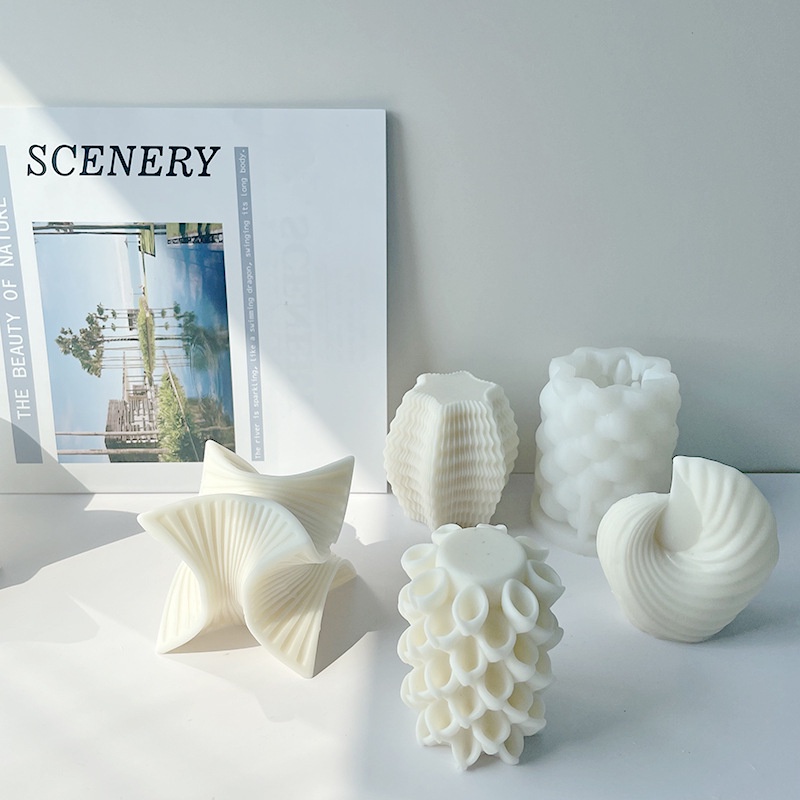 Khuôn silicone Làm Nến / Xà Phòng Hình Học diy