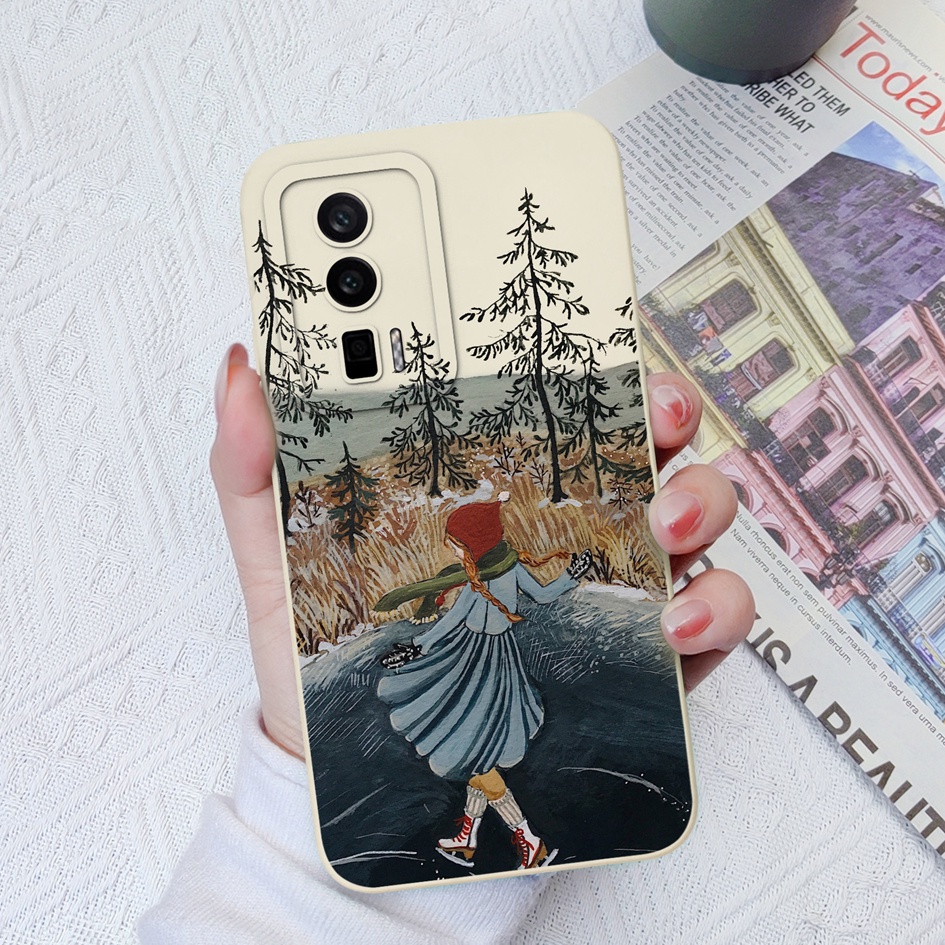Ốp Điện Thoại Silicon Dẻo Vuông Hình Gấu Và Hoa Cho Xiaomi Redmi K60 K60 Pro K60E Xiaomi Redmi K60E K60 Pro K60 6.67 Inch