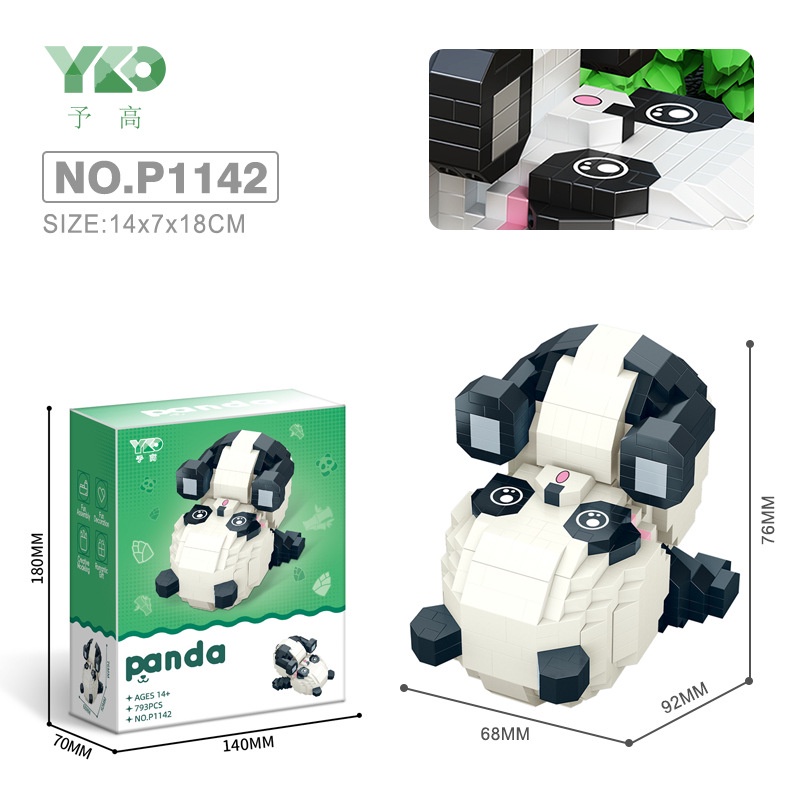 Đồ Chơi Lắp Ráp Hình Gấu Trúc Dễ Thương P1140-43 Cho Bé Gái