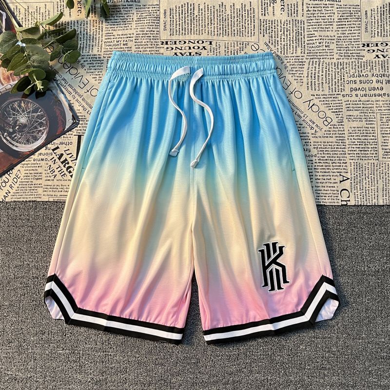 NBA Quần Short Bóng Rổ Thể Thao Bóng Rổ Mỹ Dáng Rộng Thoáng Khí Nhanh Khô Thêu Logo Kyrie Irving 7 Màu Tùy Chọn M-5XL Cho Nam