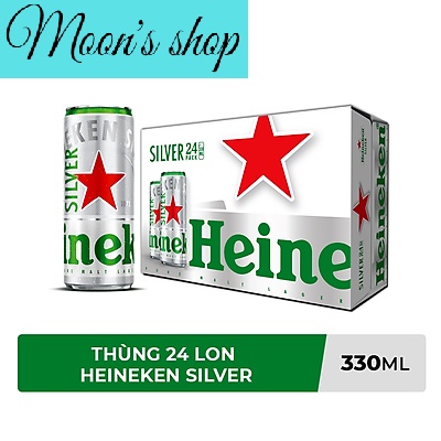 Bia Heineken Silver 330ml x Thùng 24 Lon