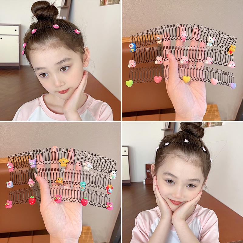 Lược Cài Tóc Gãy y2k Đính Đá Nhân Tạo Gọn Gàng Cho Bé Gái