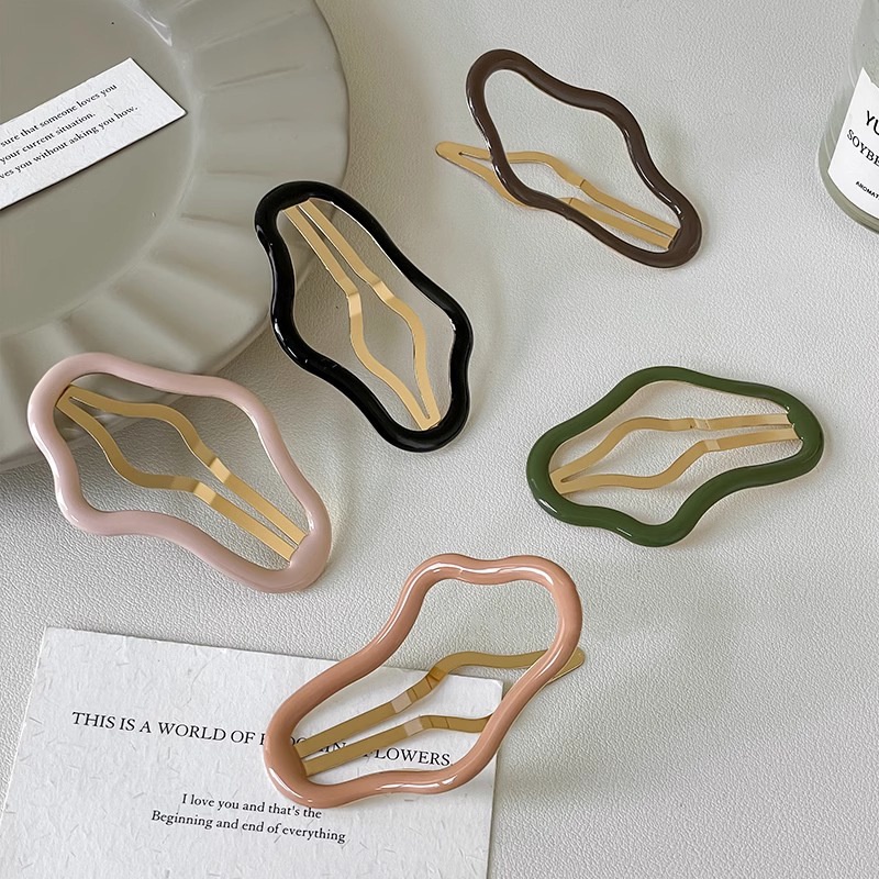 Kẹp tóc hình đám mây kim loại cho phụ nữ cô gái thanh lịch tóc mái bên bb kẹp phân mảnh kiểu tóc kẹp tóc thời trang phụ kiện tóc