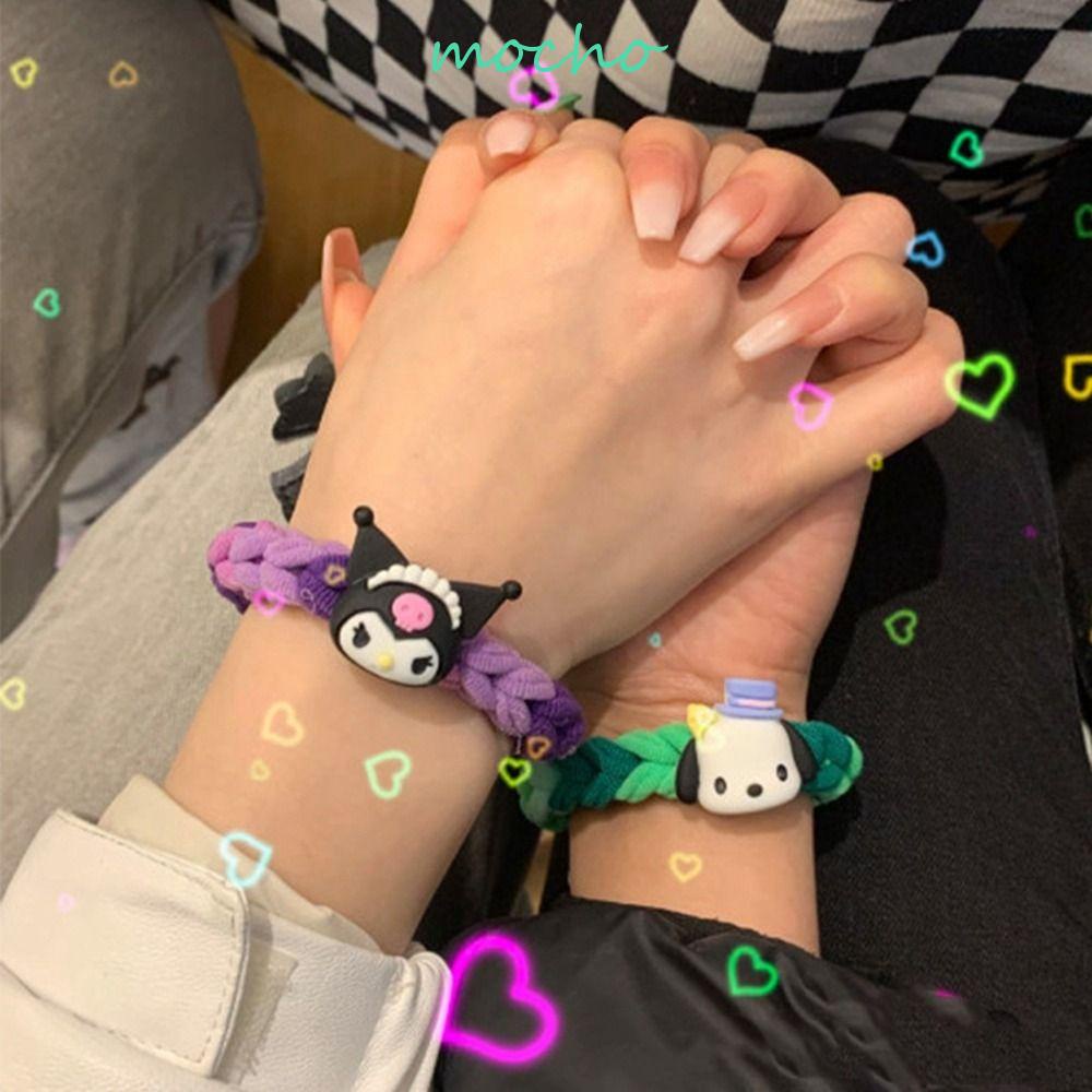 Mocho cặp đôi dệt vòng tay sáng tạo charm bff vòng tay kuromi phụ kiện tóc trẻ em giai điệu vải quà tặng ngày lễ tình nhân băng đô tình bạn
