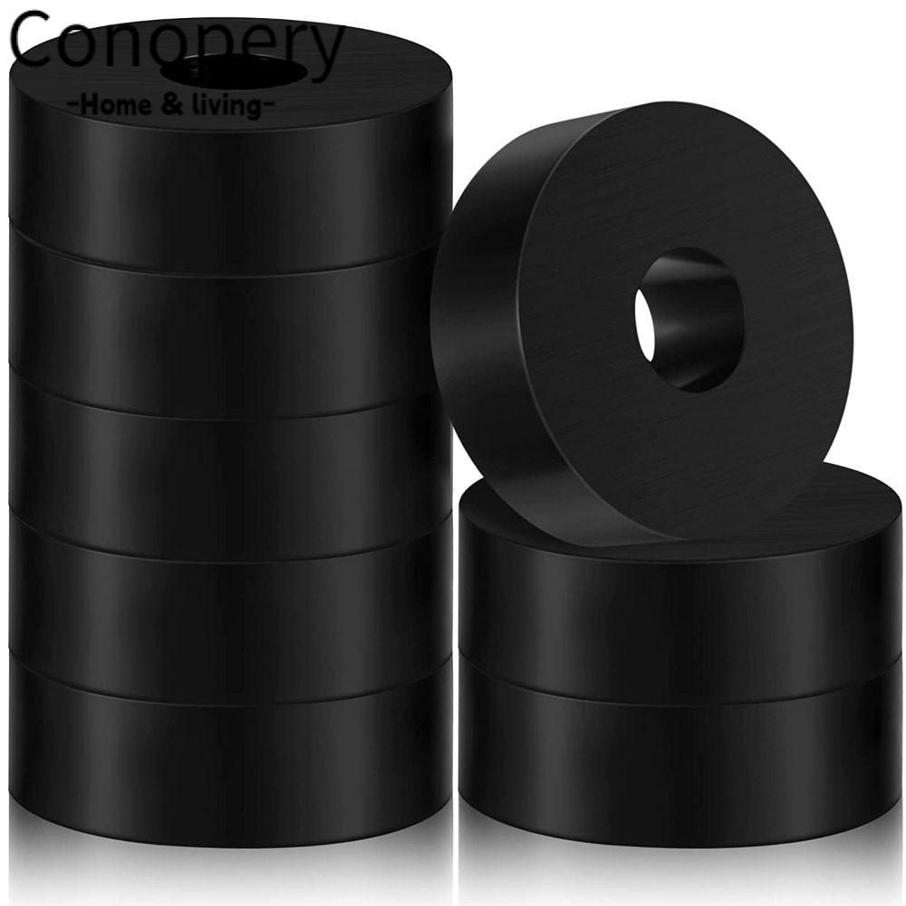Conopery Vòng đệm tròn 8 chiếc, 1 inch od x 3/8 inch id x 1/2 inch đệm cao su độ dày, miếng đệm phần cứng đa năng miếng đệm chống rung màu đen vòng đệm phụ kiện nhà và ô tô