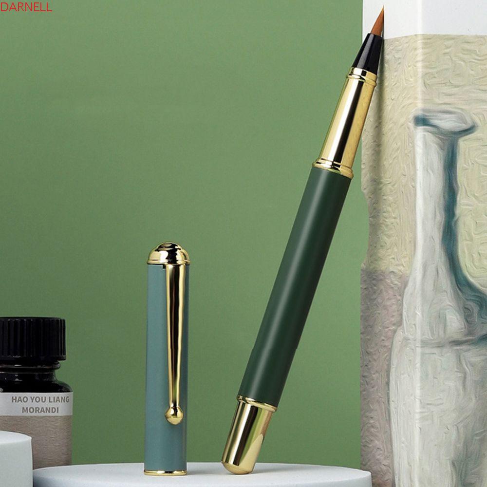 Darnell fountain pen morandi color 1pc business writing pen soft head office đồ dùng học tập cho học sinh vẽ tranh mềm lông chồn tóc kim loại nhỏ chữ viết thường xuyên
