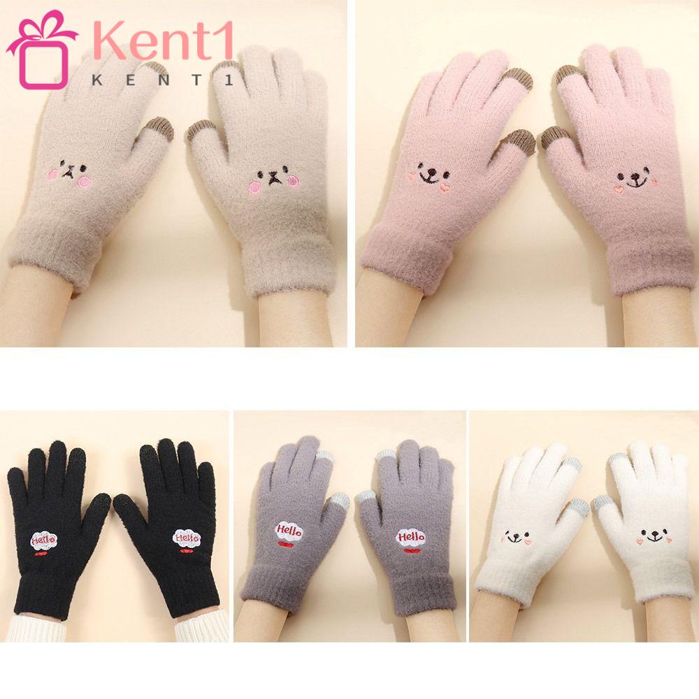 Kent1 găng tay mùa đông phụ nữ màn hình cảm ứng đạp xe tất cả các ngón tay găng tay