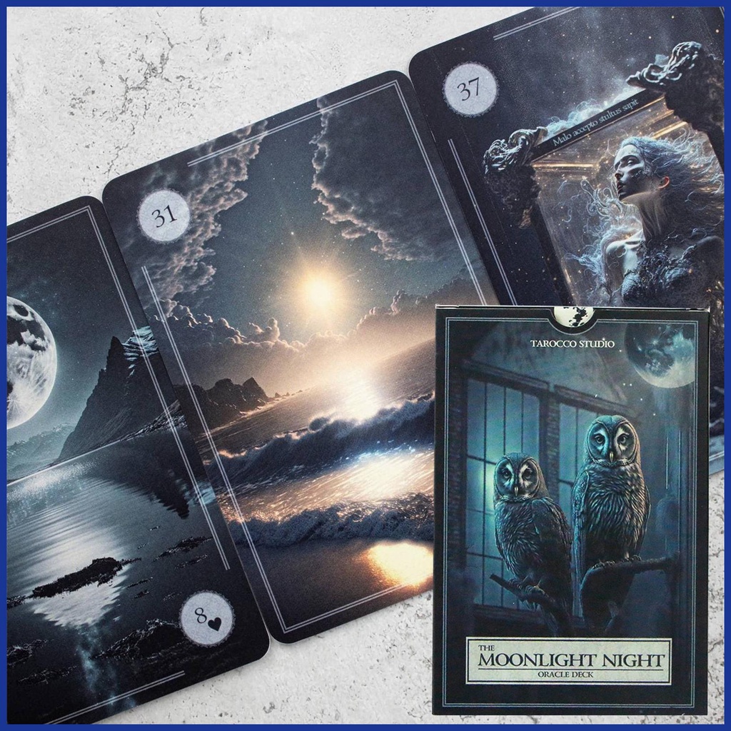 44 thẻ / bộ thẻ bói toán bộ bài tarot the moonlight night oracle card deck công cụ bói toán trò chơi bói toán aiavn