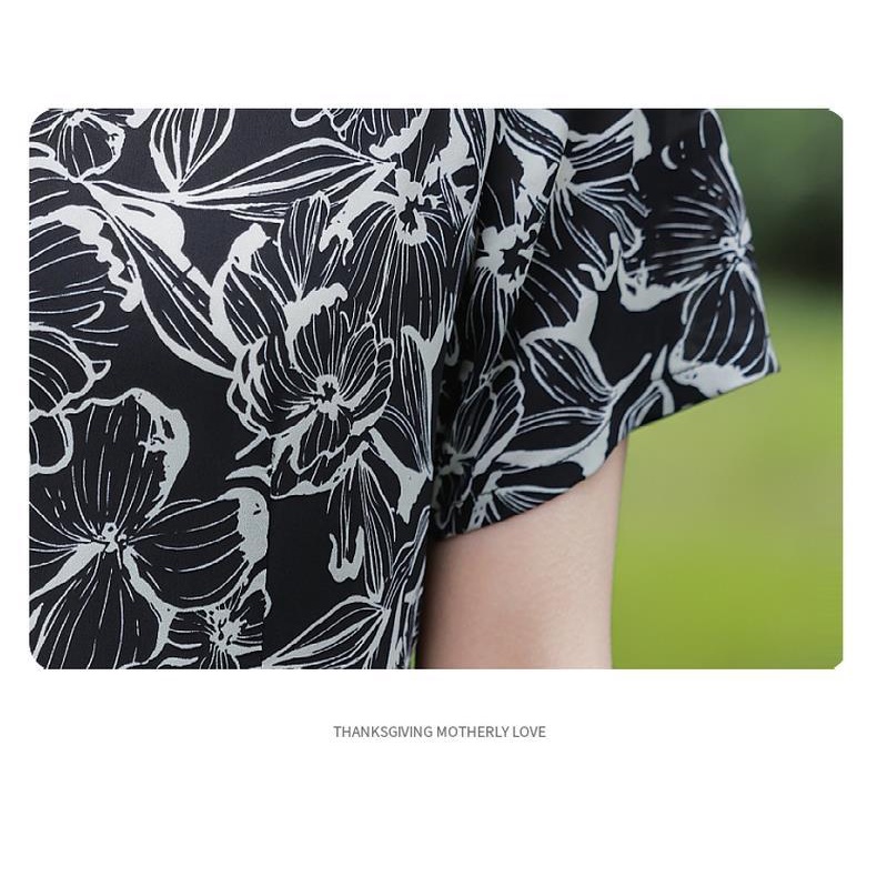 Đầm Thời Trang Mùa Hè Phong Cách Phương Tây Dành Cho Phụ Nữ Độ Tuổi Trung Niên 50-60