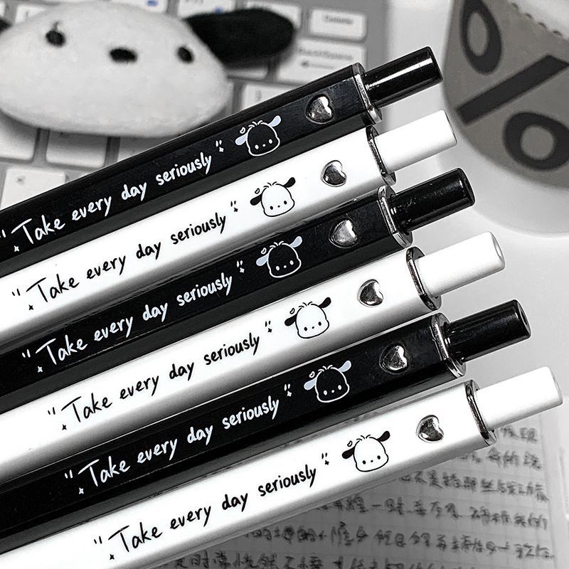 Ins style ink pen sinh viên pacha dog rollerball pen 0.5mm press pen văn phòng phẩm sinh viên