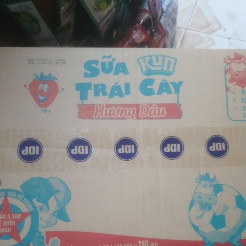 Thùng Sữa Kun 110ml x48 Hộp Cam/dâu/nho/socola/sữa chua uống...