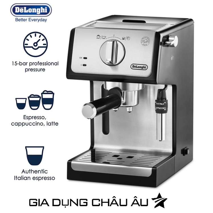 Máy pha cà phê Delonghi ECP35.31 - Bảo hành chính hãng 12 tháng - coffee machine delonghi ecp3531