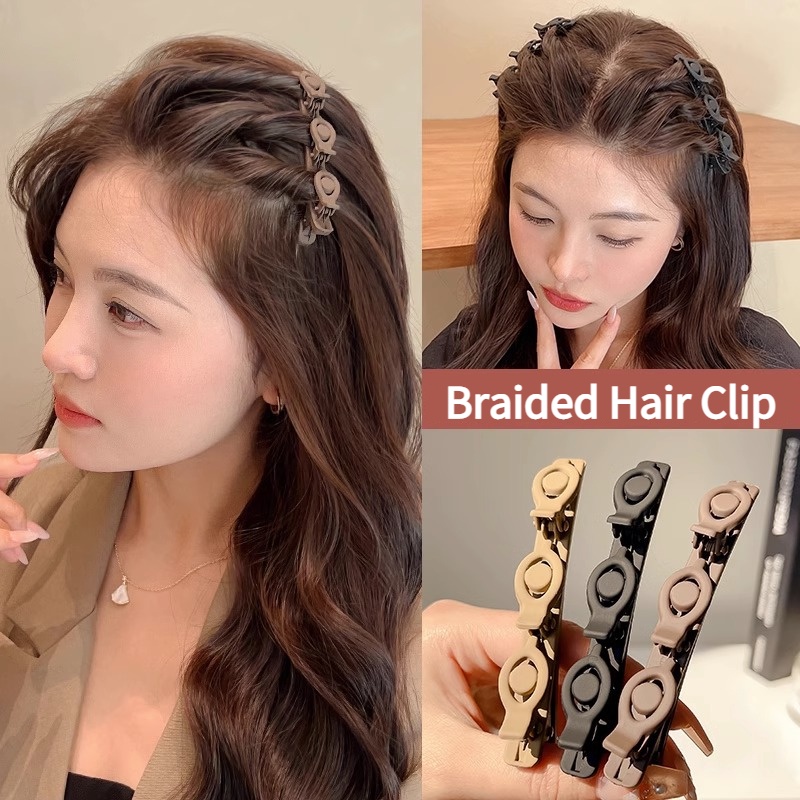Thời trang hàn quốc đơn giản bện tóc kẹp tóc mái kẹp bên kẹp tóc ghim phụ kiện tóc quà tặng