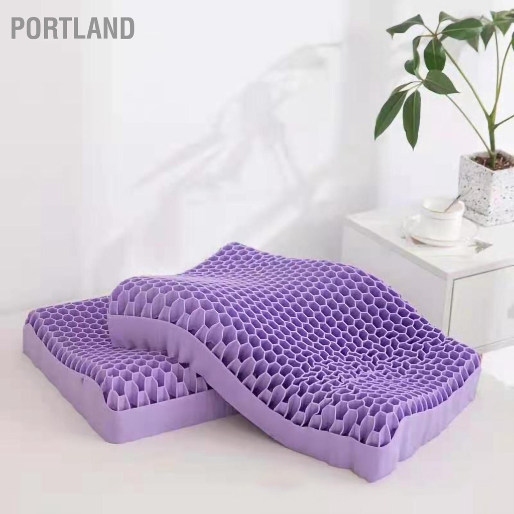 Portland Xốp Cao Su Gối Giảm Áp Lực Cổ Tử Cung Bảo Vệ Cột Sống Có Thể Giặt Đa Năng Thoáng Khí Với Pillowslip