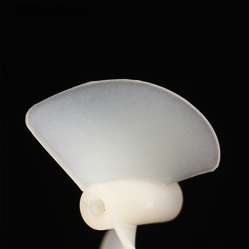 Alittlesetrtop 2 cặp d22mm / 26mm cw / ccw điện nylon prop vít tự làm cánh quạt hai lá màu trắng cho mô hình thuyền rc trục 2mm.