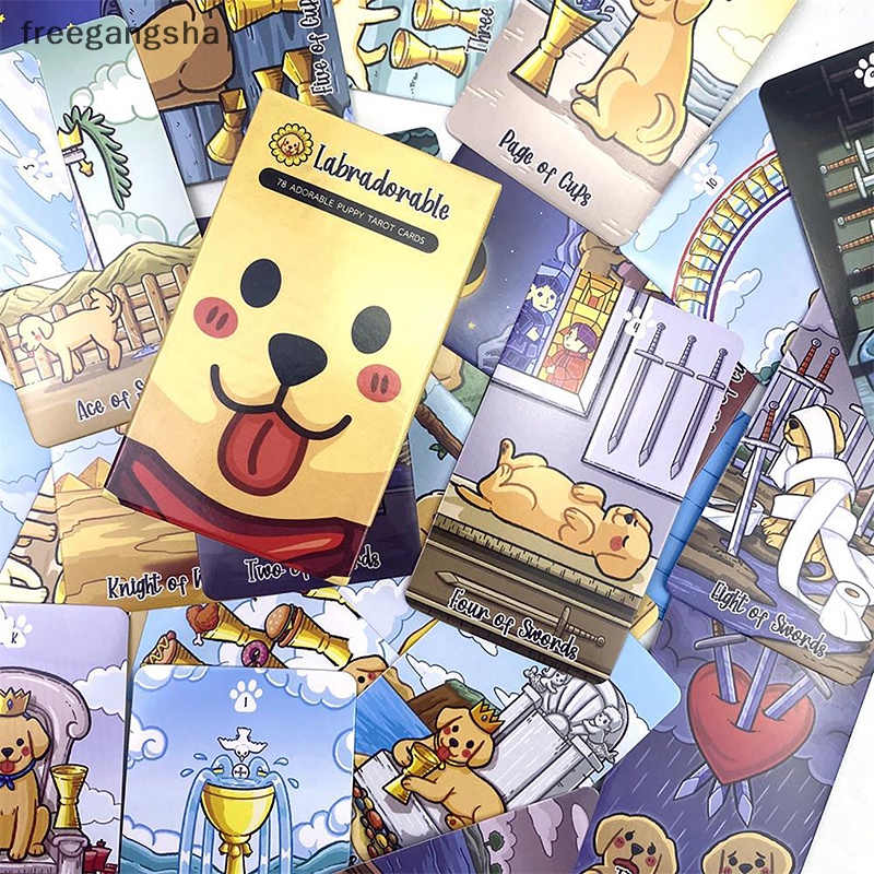Labradorable tarot card lời tiên tri số phận bói toán bộ bài gia đình ban tiệc trò chơi bói bài trò chơi người mới bắt đầu thẻ fdh