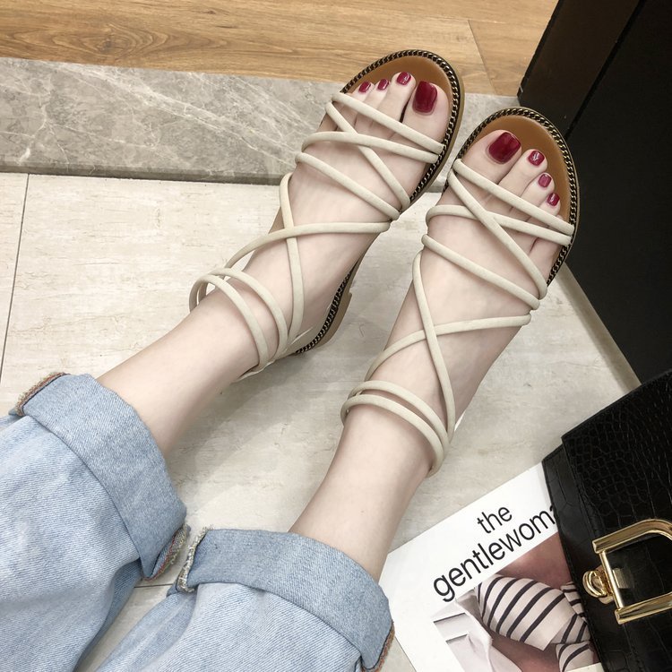 C＆S  Dép sandal nữ Hở Ngón Đế Dày Có Quai Cài 2023NEW Mùa hè Kiểu Dáng Thời Trang B98G1RY 35Z230901