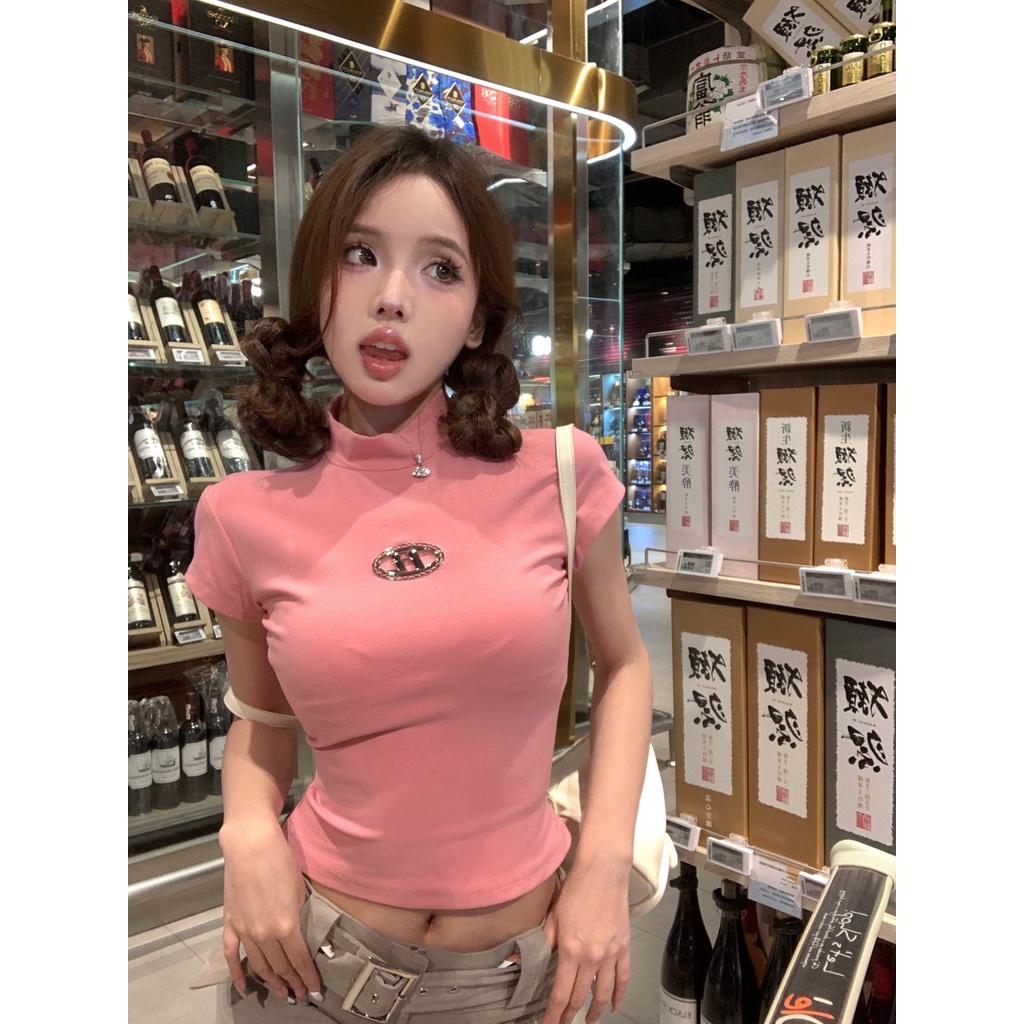 JINSHIHUI  áo phông áo thun nữ croptop baby tee Thời trang hàn quốc  Hàn Quốc Trendy Korean Style Thoải mái A29J2AY 36Z230909