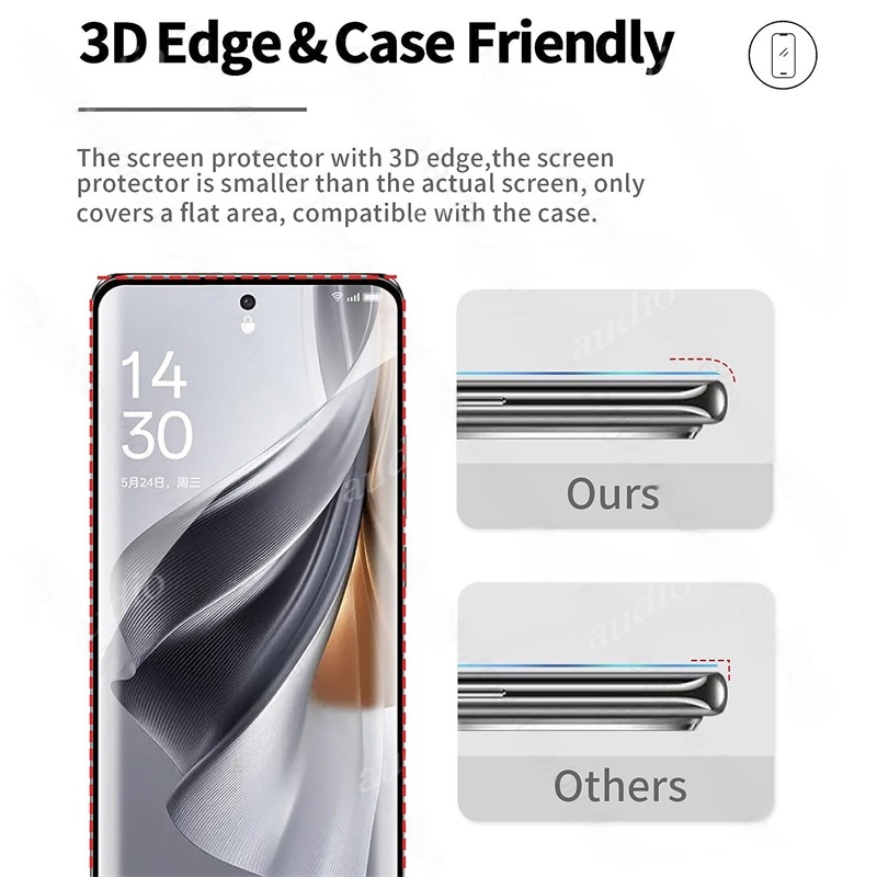 Ốp Điện Thoại Kính Cường Lực 3D Oppo Reno 10 11 Pro 5G 10Pro Plus 2023 Reno11 10 9 8 7 6 Pro Pro + Lite 8T 8Z 7Z 6Z 4G