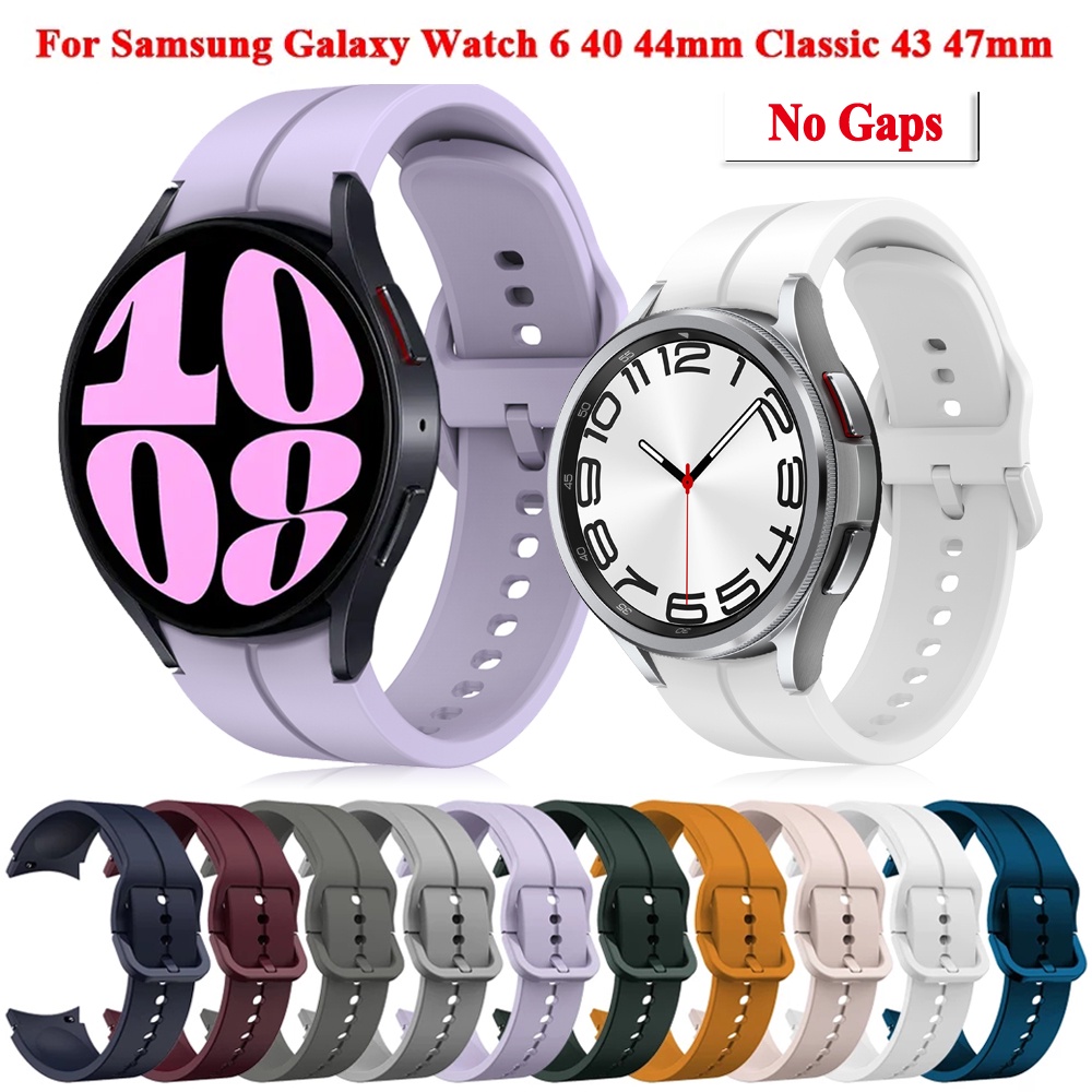 Dây Đeo Bằng silicone Cho Đồng Hồ Thông Minh samsung galaxy watch 6 / 4 / 5 / pro 45mm 44mm 40mm 47mm 43mm