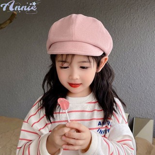Annie Mũ trẻ em phong cách hàn quốc mũ bát giác beret cho bé gái