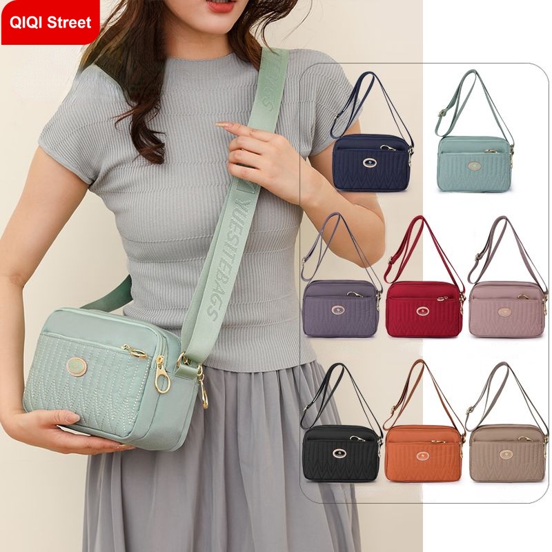 Túi đeo vai thời trang túi đeo chéo mom bag 2023 mới dung tích lớn vải nylon đa năng water-repellent túi đựng điện thoại di động