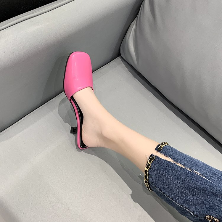 Giày cao gót vuông ngón chân stiletto thời trang dép nữ size 35-39