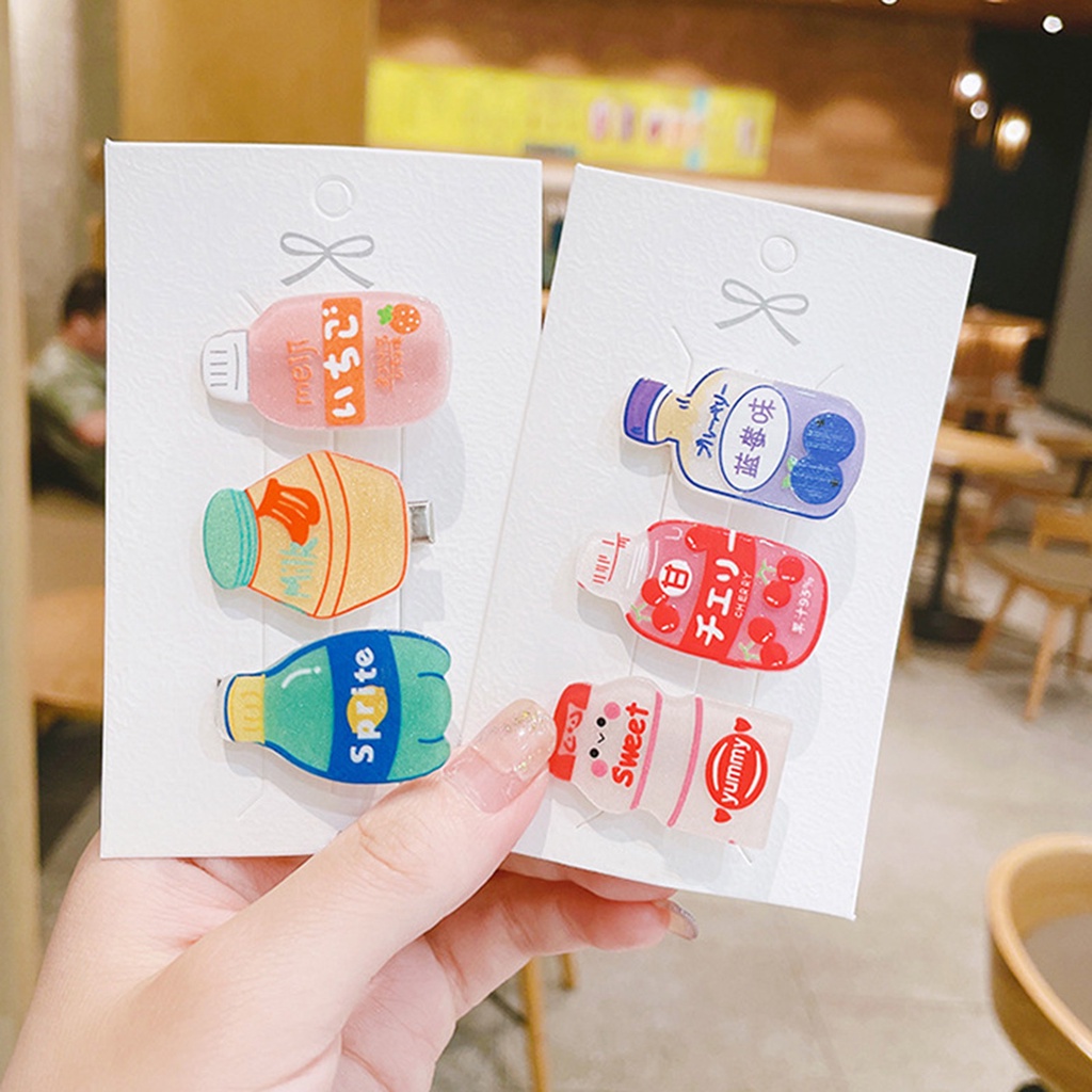 Jm Kẹp Tóc Mái Hình Hoạt Hình Dễ Thương Chống Trượt Trọng Lượng Nhẹ Cho Bé Gái