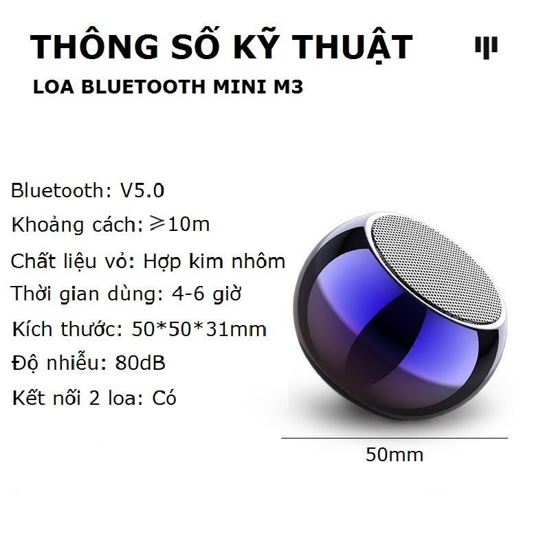 Máy nghe nhạc không dây mini di động m3 loa bluetooth có dây đeo
