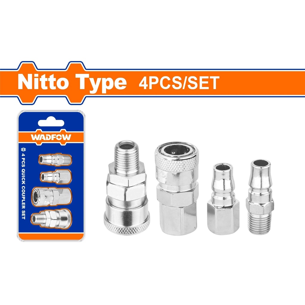 Bộ 4 đầu nối hơi 1/4 inch wadfow WQP4673