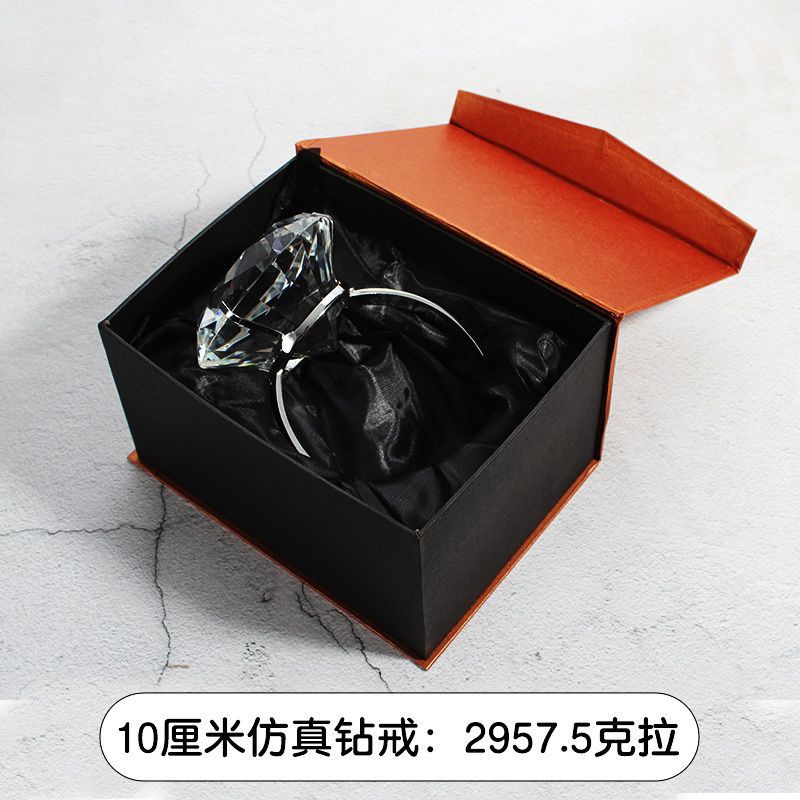 Nhẫn đính hôn kim cương, nhẫn lớn nhân tạo vui nhộn cho quà sinh nhật/đính hôn