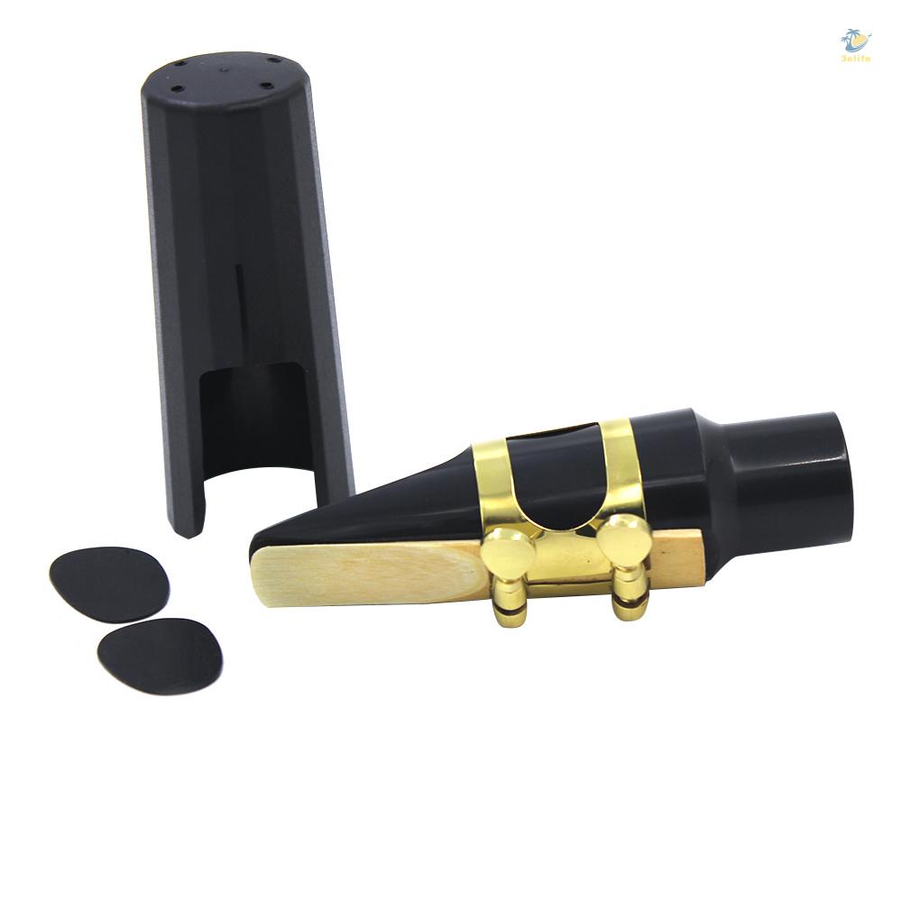 3elife tenor sax saxophone mouthpiece nhựa có nắp khóa kim loại reed mouthpiece patch pads đệm