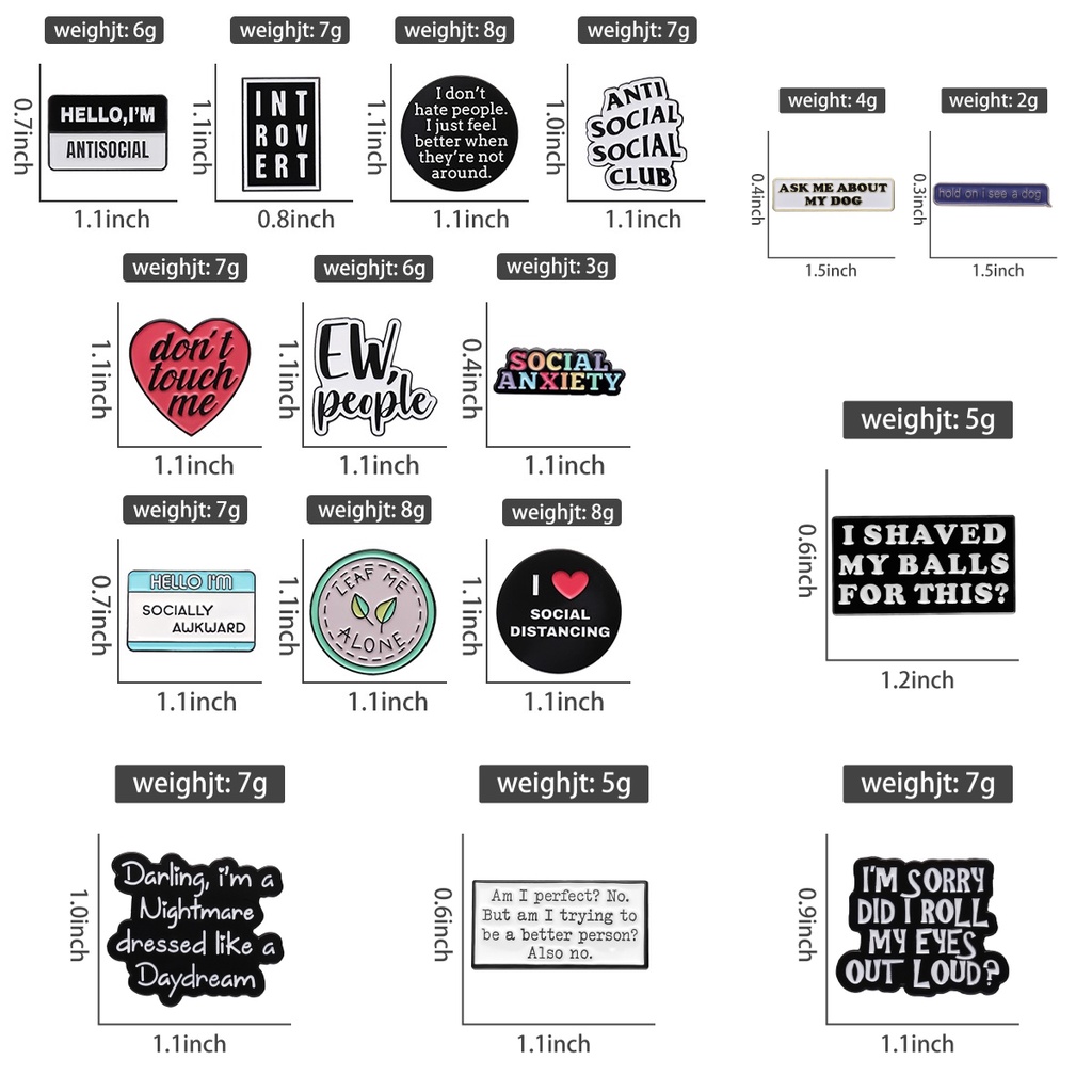 50 kiểu cá tính dòng văn bản ghim ve áo tráng men ts lời bài hát tâm trạng báo giá kim loại phù hiệu trâm cài áo phụ kiện thời trang quà tặng cho bạn bè