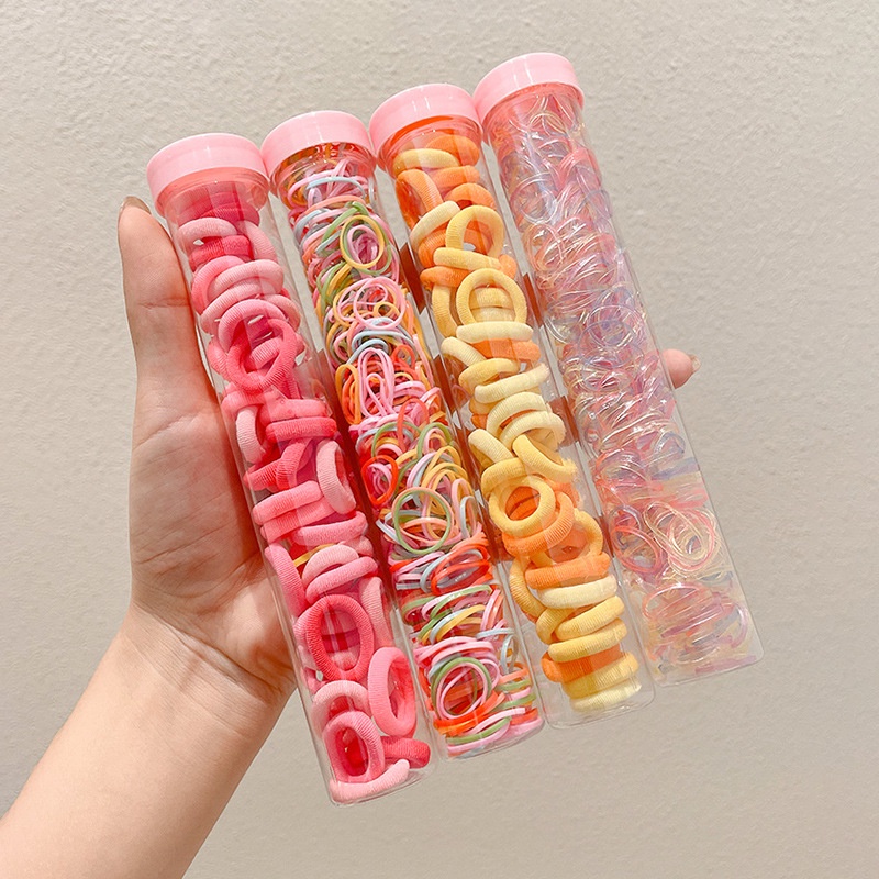 Dây Buộc Tóc Màu macaron Nhỏ Xinh Không Làm Đau Tóc Cho Bé Gái