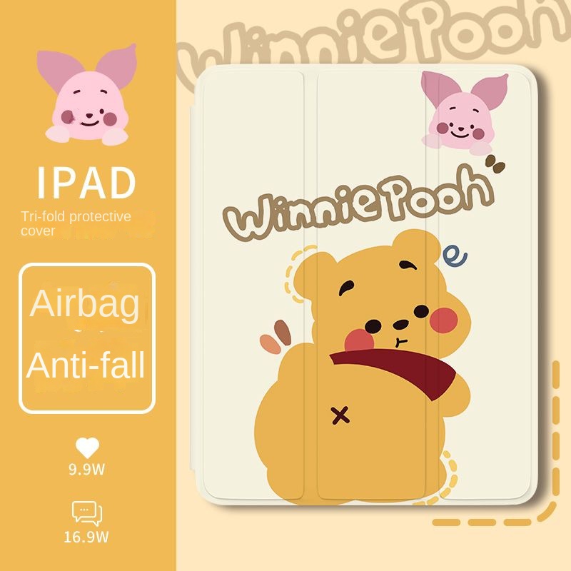 Ốp Máy Tính Bảng Hình Gấu Cho iPad gen10 Air 4 / 5 Air1 / 2 / 3 9.7 10.5 2018 / 2019 / 2020 / 2021 7th / 8th / 9th gen 10.2 iPad Pro Giá Đỡ