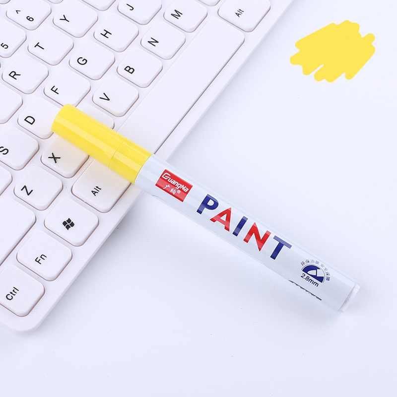 12 màu 1 cái đầy màu sắc sơn đánh dấu bút không thấm nước lâu dài đánh dấu bút lốp cao su vải sơn kim loại mặt nghệ thuật đánh dấu bút