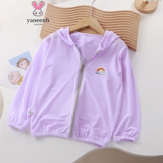 【YAOEENH】Áo Khoác Cardigan Chống Nắng Bằng Lụa Lạnh Thoáng Khí Kích Thước 80-150cm Dành Cho Bé Trai Và Bé Gái