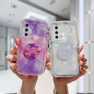 Ốp Điện Thoại Họa Tiết Bầu Trời Sao Có Giá Đỡ Cho OPPO A15 A54 A5S A77S A17 A17K A57 A3S A76 A96 A16 A95 A55 A7 A5 A9 A31 A53