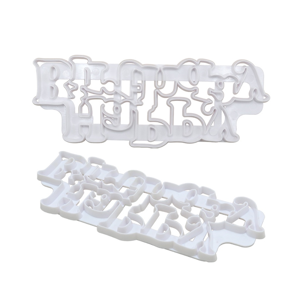 Khuôn Cắt Tạo Hình Chữ Happy Birthday / Trái Cây / Bánh Quy Độc Đáo Trang Trí Bánh Kem