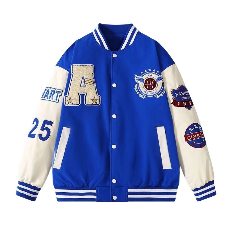 Áo Khoác Bomber Bằng Da In Chữ Phong Cách Hip Hop Harajuku Đường Phố Cho Nam Và Nữ