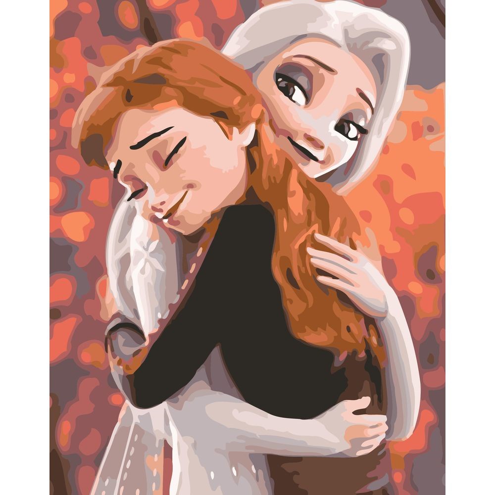 Tranh Sơn Dầu Kỹ Thuật Số 40x50cm Kèm Khung Hình Frozen 22670