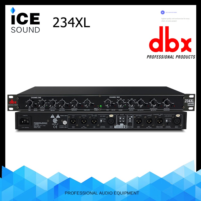 DBX 234XL Thiết Bị Chỉnh Âm Crossover - Bộ Cắt Sup Chuyên Nghiệp Cho Dàn Âm Thanh Sân Khấu Hội Trường. Bộ Phân Tần