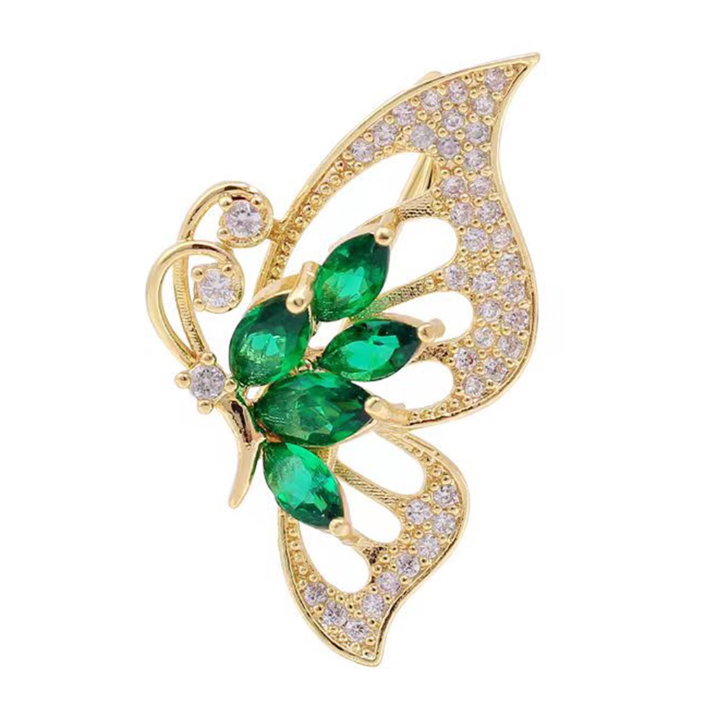 Ghim Cài Áo Hình Bươm Bướm Đính Đá Thời Trang