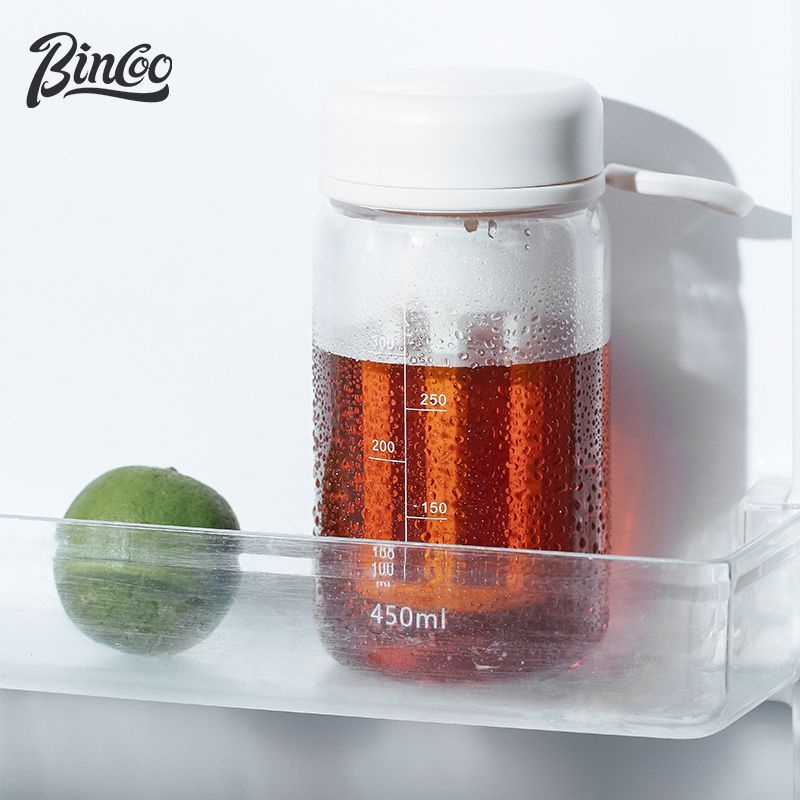 Bình Đựng Nước 450 / 600ML Di Động Bằng Nhựa Trong Suốt Chống Rò Rỉ Nhiều Màu Sắc Dễ Thương