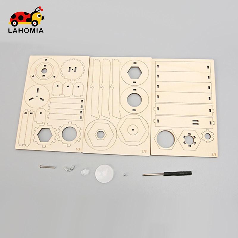 LAHOMIA Mô hình kính thiên văn DIY bằng gỗ 3D với giá đỡ ba chân đồ chơi giáo dục khoa học