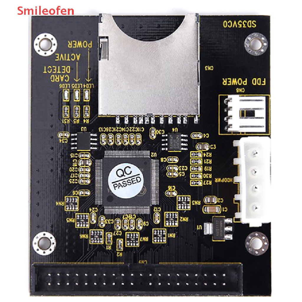 Bảng Mạch Chuyển Đổi Thẻ SD 5V Sang IDE3.5 40 Pin Hỗ Trợ Lên Đến 128GB SDXD Card 1309 Chip ATA IDE Mới