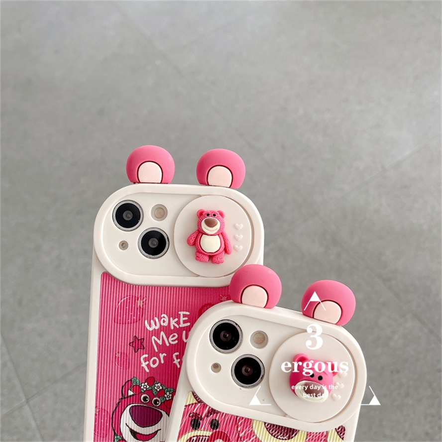 Ốp Điện Thoại TPU Mềm Hình Gấu Bông 3D Dễ Thương Cho IPhone 14 13 12 11 Pro Max