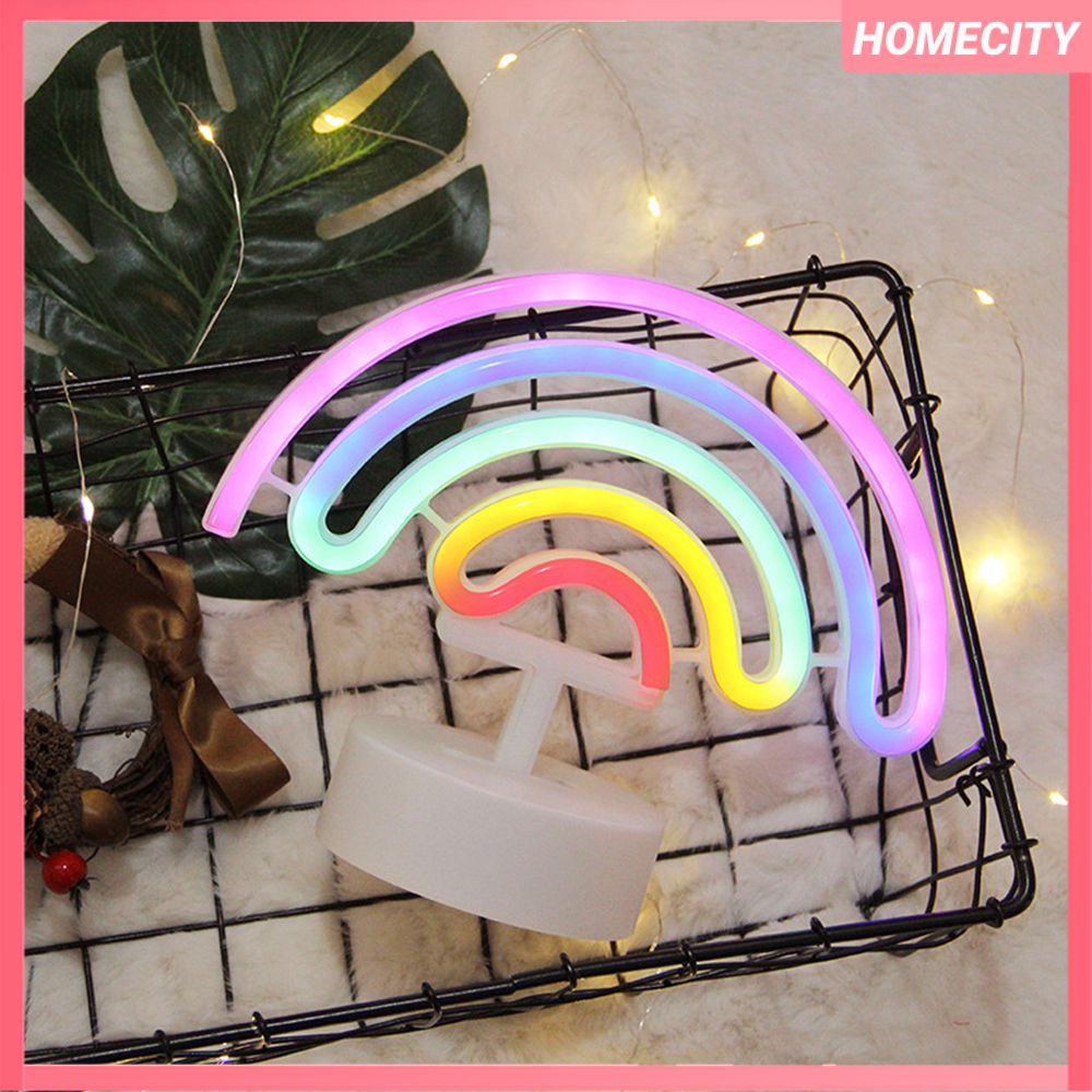 Đèn LED Mô Hình Neon/Dạ Quang/Đèn Trang Trí/Quán Bar Sáng Tạo/Cửa Hàng/Đèn Trang Trí/Đèn Ngủ Phòng Phong Cách Cầu Vồng