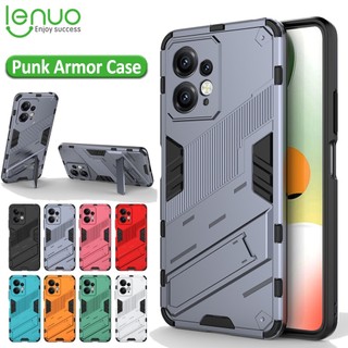 Ốp điện thoại lenuo cứng có giá đỡ ẩn chống sốc cho xiaomi redmi note 12 pro plus 5g note 12 pro 4g ốp lưng